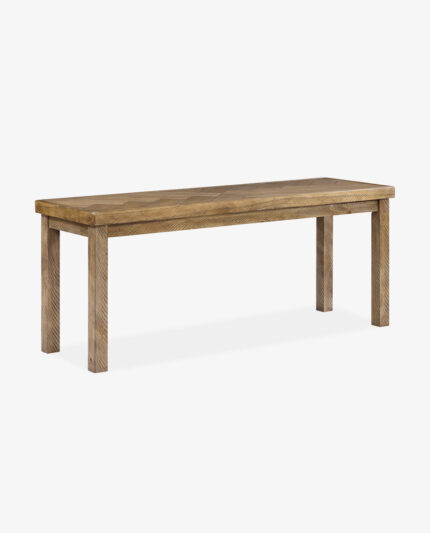 RosyRuby Chevron Wooden Bench – Entryway or Dining Seating